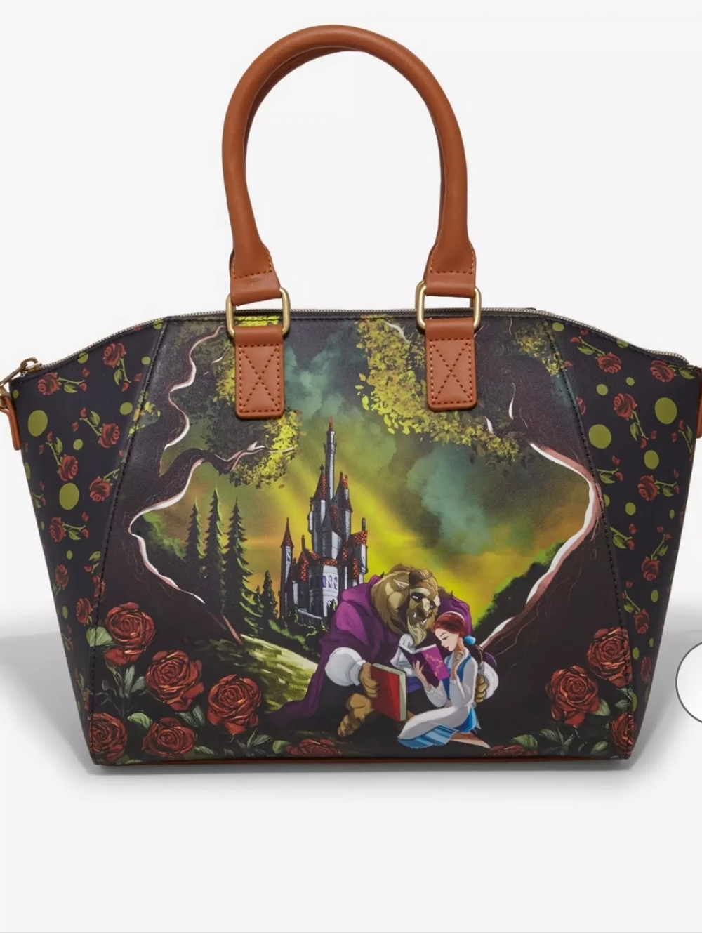 Loungefly Disney Beauty And The Beast Castle Satchel Bag